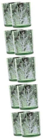 TOPBATHY 10 STK Kerzenhalter aus Glas für das Büro Weihnachtsbedarf christbaumkerzenhalter Christbaum kerzenhalter Kegelkerzenhalter Weihnachtsdekorationen Festival-Kerzenhalter