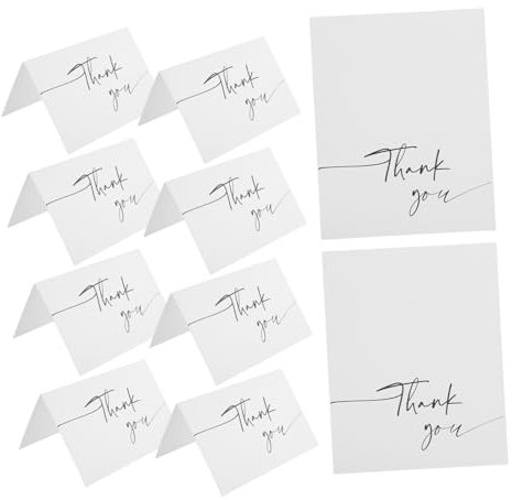 SHINEOFI 50 Blatt Grußkarte Leere Hochzeits-klappkarte Danke Hochzeitskarten Danke Karten skarten Zum Ausdrucken skarten Zur Hochzeit Leere Klappkarte Dir Karte Papier Weiß