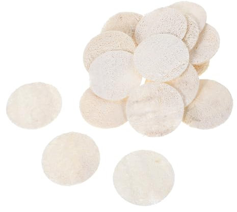 COLLBATH Natürlicher Luffaschwamm 18 Stück 6x6cm Peelingpads Gesicht Körper Reinigungsschwamm Für Dusche Und Bad Bpa Frei Biologisch Abbaubar Für Tägliche Tiefenreinigung