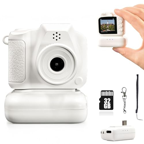 Mini porte-clés pour appareil photo numérique rétro, appareil photo Y2K, objectif grand angle, écran LCD de 1,4, 32 Go inclus, photos nostalgiques, effets vidéo vintage, excellente idée cadeau