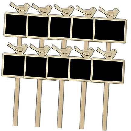 BESPORTBLE Holz Topf Label Vogel Design Für Gartenarbeit 10pcs Tafel Blume Topf Zeichen