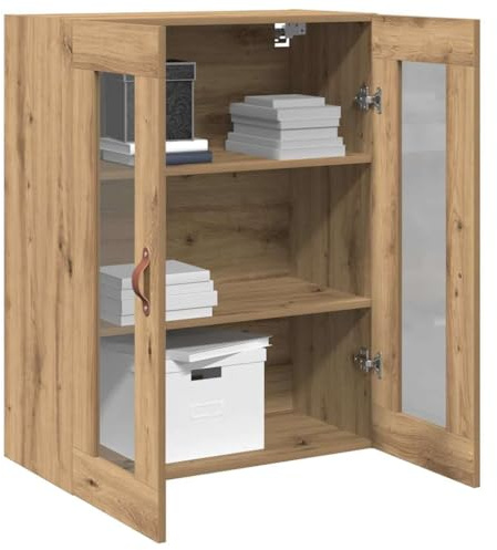 vidaXL Wall Cabinet Artisan Oak 69.5 x 34 x 90 cm Engineered Wood | Merges modern vibes with traditional style, Comes with built-in shelves for loads of space,