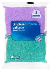 Estropajo Almohadilla Bosque Verde Limpieza Delicada Paquete 2 ud. Pack 2