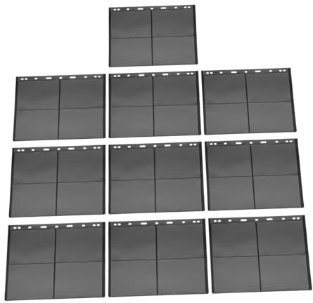 HAPINARY 10pezzi Album Per Francobolli in Pvc Nero Bifacciale Pagine Espositive Per Collezione Di Francobolli Inserti Per Album Per Collezionisti