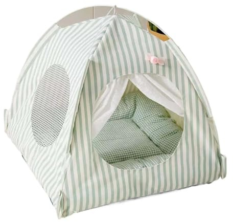 AHYBE Outdoor Hundezelt Katzenzelt Haustier Zelt Nester Hunde/Katzenzeltbett Wegklappen Zelt Mit Bequemer Polsterung Für Kleine Und Mittelgroße Hunde Katzennest(A,50 * 50 * 44CM)