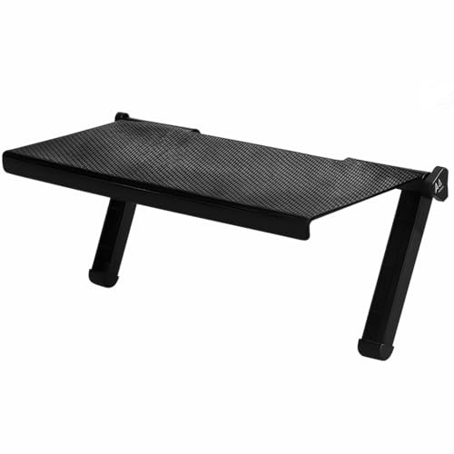 Globly Ripiano Superiore per TV 32 x 16cm | Supporto Ripiano Superiore con Angolo di Inclinazione Regolabile