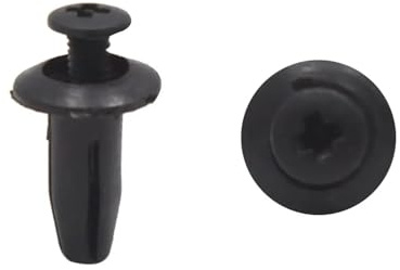 20 pezzi di rivetti in plastica nera for auto, con clip di fissaggio a pressione for paraspruzzi, 4,5 mm, A17051100ux0353