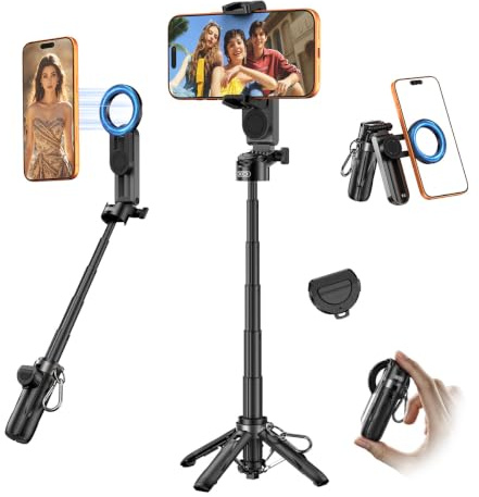 Mini Magnetic Selfie Stick With 2 Lights(XO-SS24))