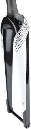 Forcella per Bici Forcella Rigida in Fibra di Carbonio 700c Forcella per Bici da Strada 1-1/2 '' Conica 26 '' 27,5 '' 29 '' Forcella MTB per Mountain Bike Perno Passante 12x100m, White
