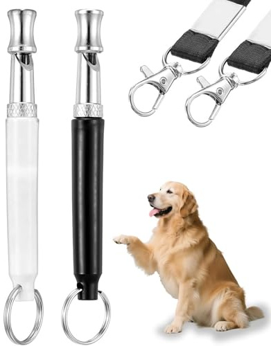 JUKOTA 2 piezas Silbato para Perros Silencioso De Alta Frecuencia De 2 Piezas, Silbato para Recordar Perros Que Ladran, Silbato para Perros Silencioso Ajustable, Silbato Antiladridos