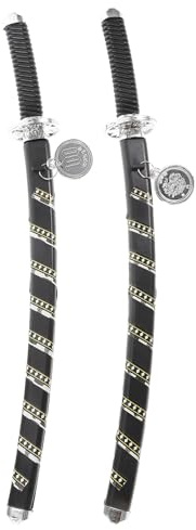 POPETPOP 2 pièces Plastique pour Modèle de Katana Noir Accessoire Cosplay pour Halloween et Déguisement