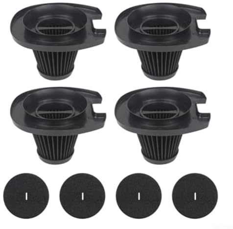Replacement Filter for Black+Decker EV1416 3-in-1 Lightweight Corded Upright Vacuum Cleaner, Washable and Reusable Polyester Filters, 4 Filters + 4 Filter