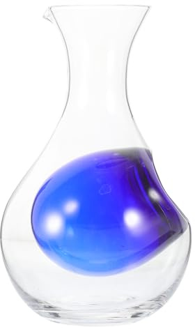 Decanter per Vino in Vetro 400ml Blu, Elegante e Semplice