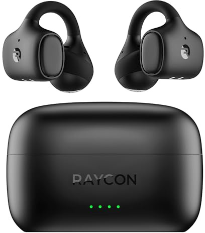 Raycon Everyday Clip On Earbuds, Open Ear & Water Resistant, 30Hr (Black)