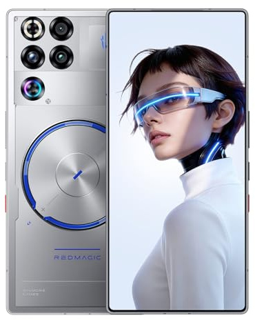 REDMAGIC 11S Pro 144Hz Smartphone Gaming, 5G Android Téléphone Portable, 16GB RAM+512GB ROM, Snapdragon 8 Elite Gen 5 Leading, 6.85 1.5K AMOLED Écran, FHD+, 50MP Caméra, 80W Chargeur, Argent