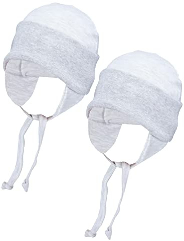 TupTam Baby Erstlingsmütze mit Ohrenklappen 2 er Pack