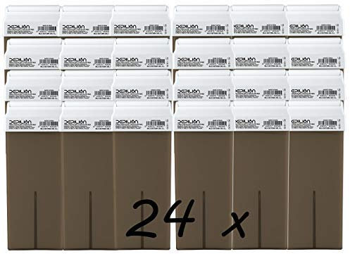 24 x Cera Roll On cartuchos de 100ml Chocolate - Roll-on Cera para depilación - Depilion