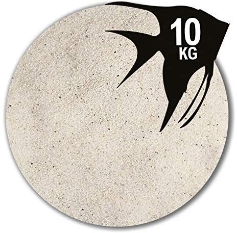 Anbobo Müller GmbH Aquariumsand weiß 10 kg Aquariumkies Natur feuergetrocknet und gerundet 25 Körnungen (0,1-0,4 mm)