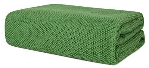 ComfortAce Albufeira - Coperta 100% cotone, 100 x 150 cm, colore: Lime