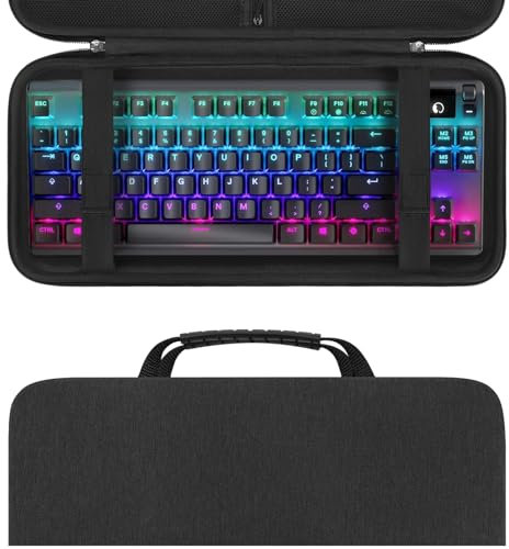 Linkidea Hard Travel Case Kompatibel mit TKL Tenkeyless Wireless/Wired Keyboard, Computer 87 Tasten Tastatur Tragetasche Schutzhülle Aufbewahrungsbox Tasche