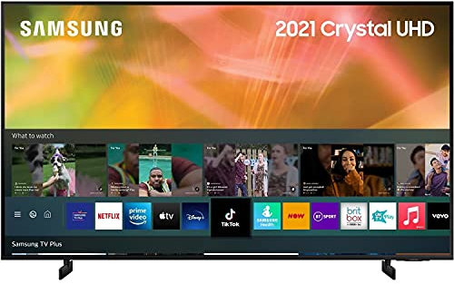 Samsung AU8000 55 Inch Smart TV (2021) - Crystal 4K AirSlim Smart TV with HDR10+, Built in Alexa, Dynamic Crystal Colour, Adaptive Sound, Motion Xcelerator, Samsung Q-Symphony Audio - UE55AU8000KXXU