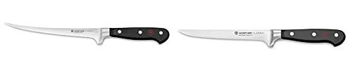 WÜSTHOF Filiermesser, 18 cm Klingenlänge, geschmiedet, scharfes Kochmesser mit biegsamer Klinge & Ausbeinmesser, 16 cm Klingenlänge, geschmiedet, biegsames Kochmesser für Fleisch und Geflügel