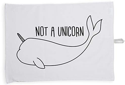 Hippowarehouse Not a unicorn Tea Towel Eco Printed Dish Cloth Kitchen accessory 50cmx70cm 100% Cotton