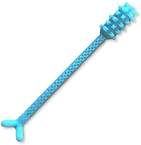 Denture Dart V3 Hard Plastic Denture Brush - Denture Gel Adhesive Remover - Remove Denture Gel Adhesive & Glue from Mouth & Gums, Oral Hygiene Product, Scraper w/Textured Grip and Rigid Bristles