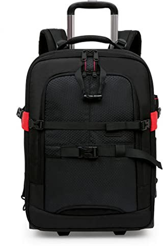 Trolley-Kameratasche, wasserdicht, professioneller DSLR-Kamerakoffer, Video-Foto-Digital-Rucksack (wie abgebildet L)