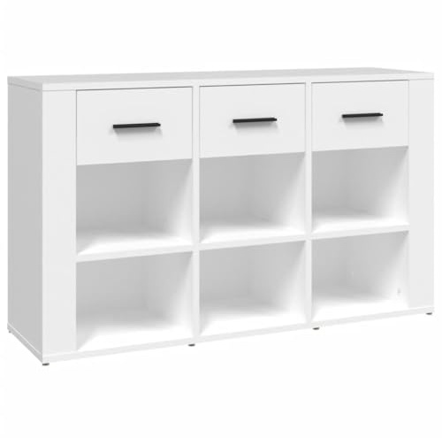 vidaXL Sideboard Schrank Anrichte Beistellschrank Kommode Mehrzweckschrank Standschrank Wohnzimmerschrank Weiß 100x30x59,5cm Holzwerkstoff
