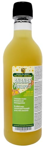 Zero Ananas Soda Konzentrat | 1 Flasche 500 ml ergibt 12,5 Liter | ohne Zucker | für Wassersprudler | Softdrink | Fertiggetränk | kalorienarm | ohne Konservierungsstoffe