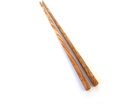 Palillos de sushi de 23 cm, juego a elegir, palillos de chop, hechos a mano, regalo de madera de olivo (juego de 1: 2 palillos de sushi)