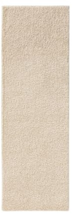 benuta Basic Hochflorteppich Soho - Cream 80x250 cm - Kuschelig Weicher Teppich im Minimalistischen Look - Pflegeleicht - Fußbodenheizung Geeignet