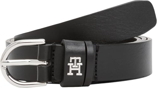 Tommy Hilfiger Damen Gürtel Essential Effortless 2,5 cm Ledergürtel, Schwarz (Black), 110 cm