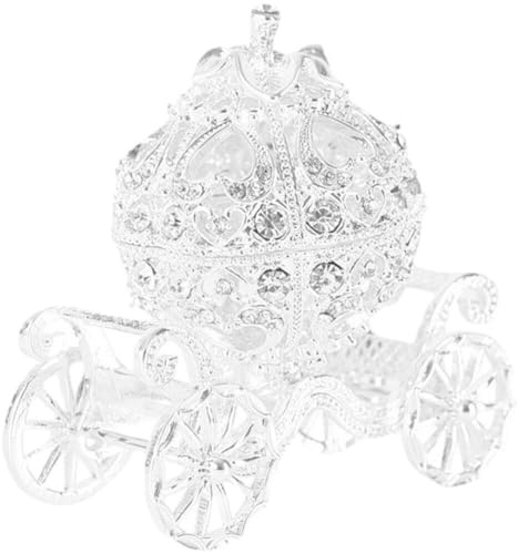 Lpitoy Schmuckkästchen Mit Strass-kristall-kürbiskutsche, Schmuckkästchen, Geschenk, Sammlerfigur, Dekorativer Schmuck-Display-Halter, Organizer