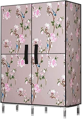 LAMEDOAT Tragbarer Kleiderschrank, Stoffgarderobe, Kleiderschrank, Schlafzimmer, einfache Montage, offene Tür, Oxford-Bezug, Dicker Stoff, Hängeschrank, 85 x 45 x 172 cm, Kleidung, tragbarer Kleiders