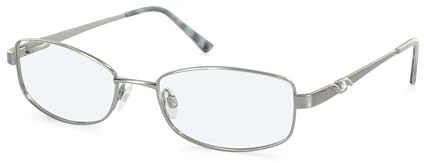 Puccini Brille mit Sehstärke für Damen optional mit Sonnenbrillentönung oder Blaulichtfilter, Oval, gefertigt aus Metall (inklusive Brillenetui)
