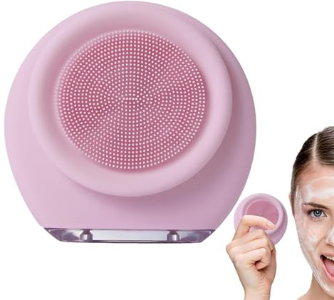 Uozonit Brosse à récurer en silicone pour le visage – Brosse exfoliante électrique douce pour le visage, brosse nettoyante imperméable pour le visage pour un nettoyage efficace du visage, famille