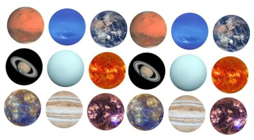 Abaodam 2sets Planet Sticker Cake Topper Solar System Theme Perfect for Party Celebration 9pcs*2