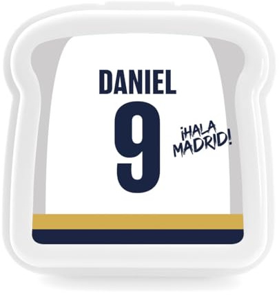 Fiambrera Futbol Personalizada Nombre y Número Regalo Niños (MADRID)