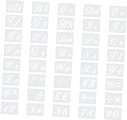 KONTONTY 40stücke Wiederverwendbare Aushöhlbuchstaben Schablonen Alphabet Zeichenvorlagen Für Malvorlage