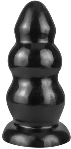 BDSMAGE 22cm Bouchon Anal XXL Gode avec Ventouse Puissante, Plug Anal Masturbation Mains Libres Plug Anal Extra Large Dilatateur Anal Jouet Sexuel pour Homme Femme (Noir)