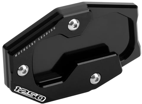 MotHeart Seitenständer Vergrößerungsplatte für Pan America 1250 (RA1250) 2021-2026 Pan America 1250S (RA1250S) 2021-2026 Motorrad-Parkhilfe Seitenständer-Support Zubehör (Schwarz)