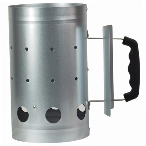 Freiwncr Charcoal Starter, Cylindrical Heavy Duty Charcoal Chimney Starter for Grill and Barbecues, Compact Easy to Use