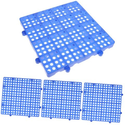 TOYANDONA 4pezzi Piastrelle Per Pavimentazione Esterna Su Design Ad Incastro Per Patio Realizzate in Plastica Resistente Superficie Antiscivolo Per Sicurezza e Stabilità