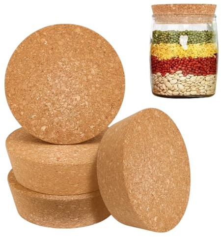 OLYCRAFT 4 Stück Große Korken 8.5~10cm Kork Flaschenverschlüsse Konische Korken Einmachglasdeckel Konische Holzstopfen Konischer Holzstopfen Für Küche Hochzeitsgeschenk Konserven
