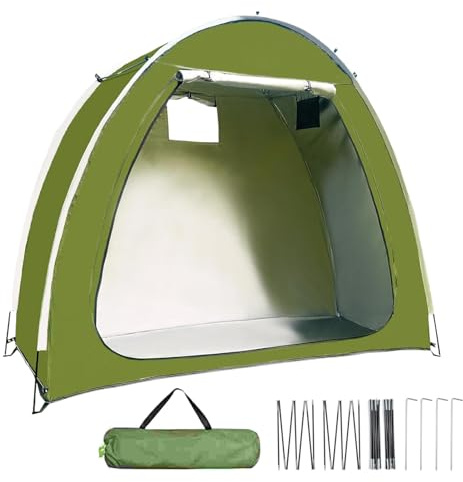 Cobertor de Almacenamiento para Bicicletas | Cobertizo Plegable Para Motocicletas | Tienda De Almacenamiento Exterior Impermeable Para Bicicletas Con Doble Entrada Para Jardín, Césped, Camping Y Patio