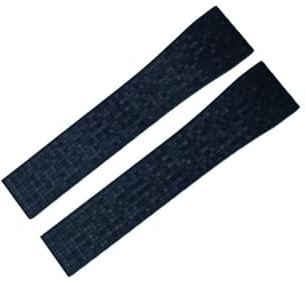 DKWOIS Bracelet de montre 20 mm 22 mm à boucle à ressort à dégagement rapide, noir, rouge, vert, compatible avec les bracelets de montre Diver en caoutchouc FKM(Black,20X16MM_NO BUCKLE)