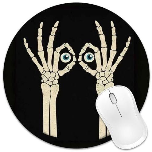 Velluxion Round Mouse Pad 8x8in Non-Slip Rubber Base for Desk, Playful | Cute round mousepad with non-slip rubber base, smooth surface for tracking, funny decor for laptop, computer, desk & office