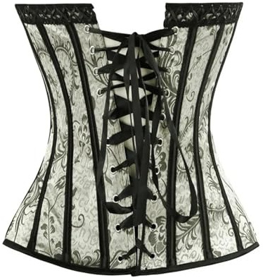 Vintage blommiga push-up-korsetter och burlesk kostym(5XL)